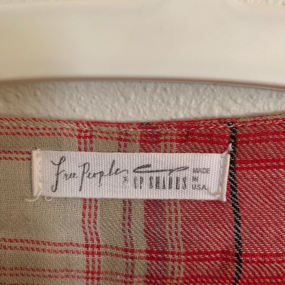Free People/CP Shades red flannel tunic - Picture 2 of 6